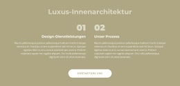 Luxus-Innenarchitektur – Responsive Einseitenvorlage