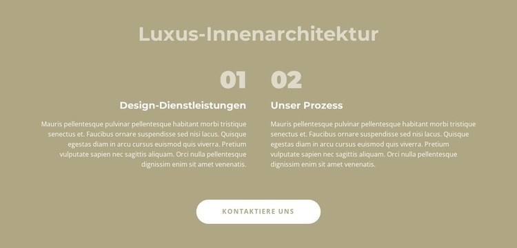 Luxus-Innenarchitektur Eine Seitenvorlage