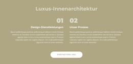 Luxus-Innenarchitektur HTML-Vorlage