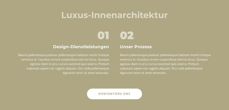 Luxus-Innenarchitektur HTML Website Builder