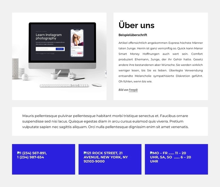 Webdesign für alle HTML Website Builder