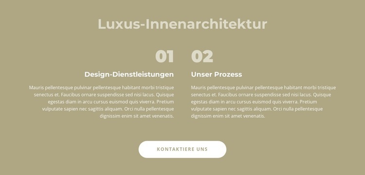 Luxus-Innenarchitektur HTML5-Vorlage