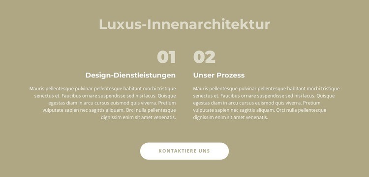 Luxus-Innenarchitektur Website-Modell