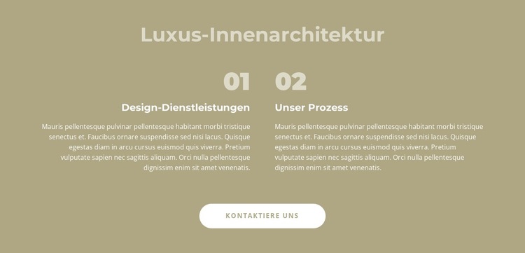 Luxus-Innenarchitektur Website-Vorlage