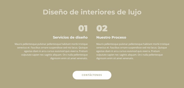 Diseño de interiores de lujo Creador de sitios web HTML