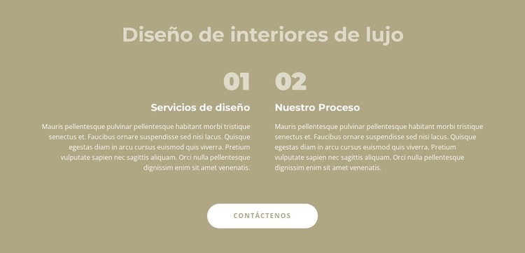 Diseño de interiores de lujo Plantillas de creación de sitios web