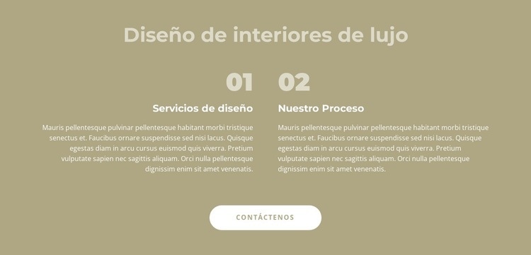 Diseño de interiores de lujo Diseño de páginas web