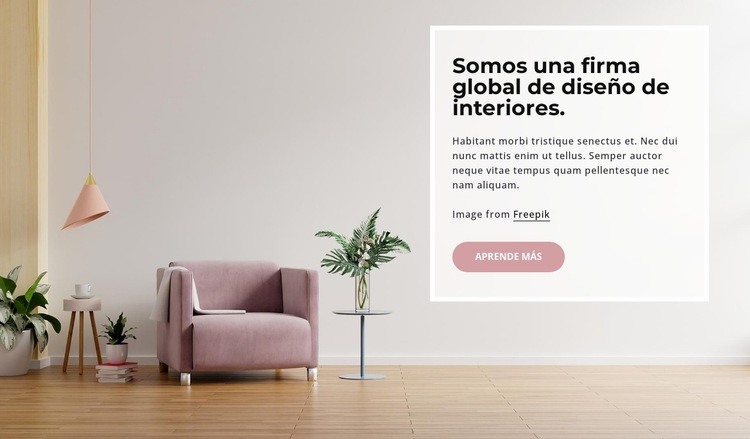 Firma mundial de diseño de interiores Maqueta de sitio web