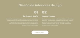 Diseño De Interiores De Lujo: Plantilla Web Moderna