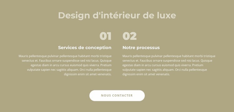 Design d'intérieur de luxe Conception de site Web