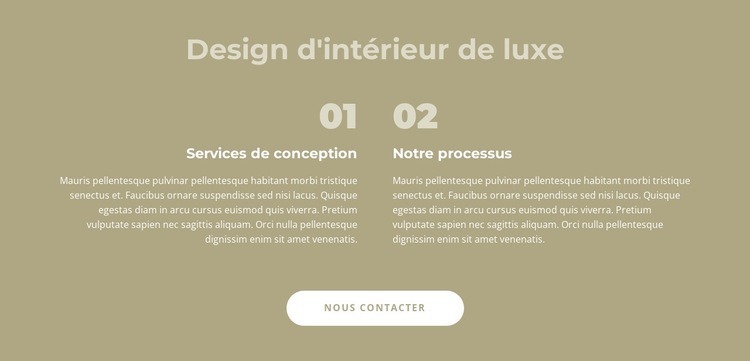 Design d'intérieur de luxe Modèles de constructeur de sites Web