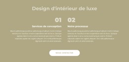 Design D'Intérieur De Luxe Modèle De Site Web HTML CSS