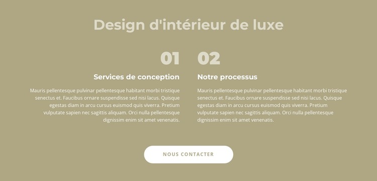 Design d'intérieur de luxe Modèle HTML