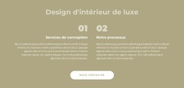 Design D'Intérieur De Luxe Un Modèle De Page