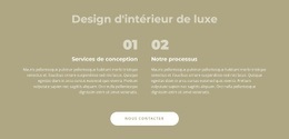 Design D'Intérieur De Luxe - Concepteur De Pages De Destination