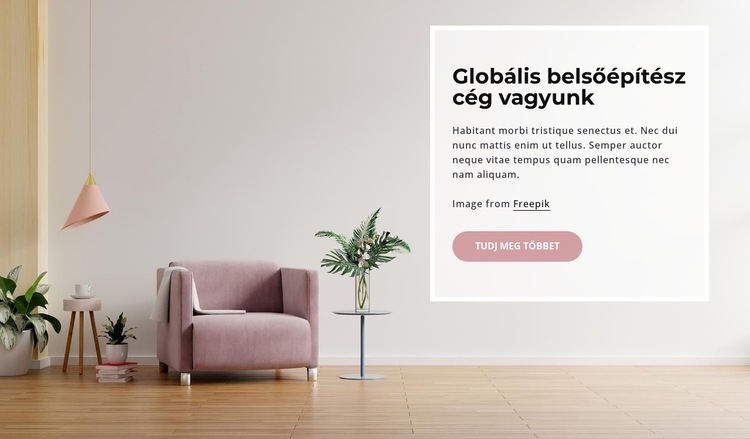 Globális lakberendező cég CSS sablon