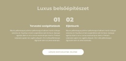 Luxus Belsőépítészet – Modern Websablon