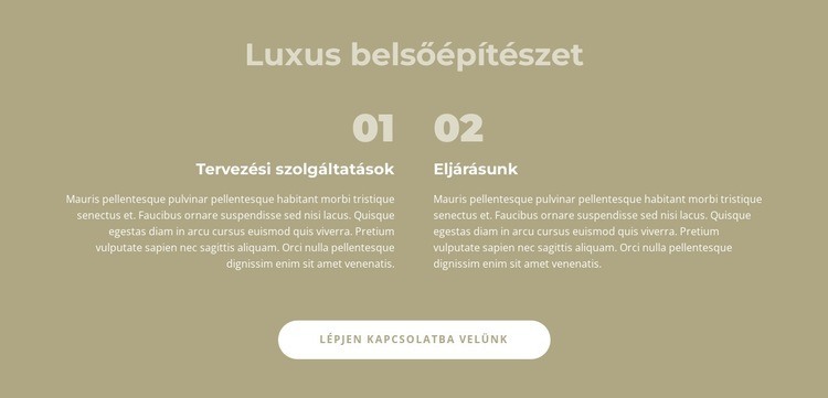 Luxus belsőépítészet Sablon