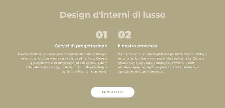 Design d'interni di lusso Costruttore di siti web HTML