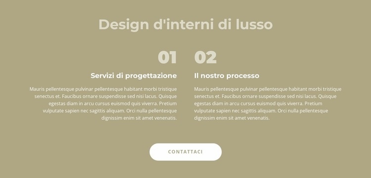 Design d'interni di lusso Progettazione di siti web
