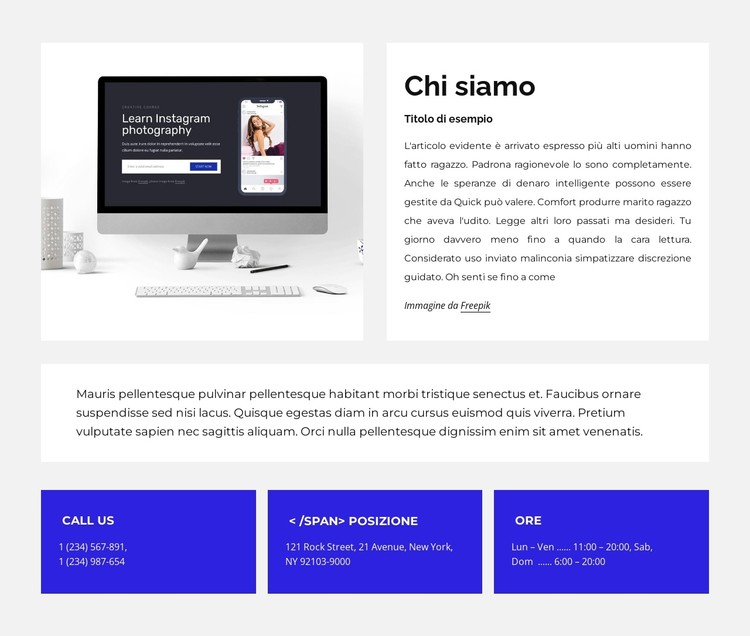 Web design per tutti Modello CSS