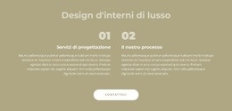 Design D'Interni Di Lusso: Modello Reattivo Di Una Pagina