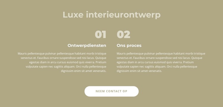 Luxe interieur CSS-sjabloon