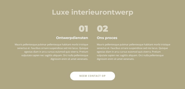 Luxe interieur Sjabloon voor één pagina