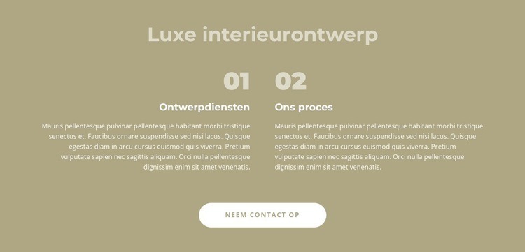 Luxe interieur Website Builder-sjablonen