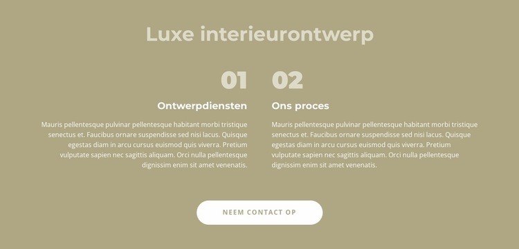 Luxe interieur Website mockup