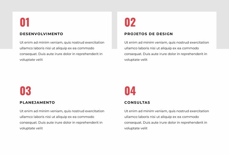 Repetidor de grade numerada Modelos de construtor de sites