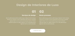 Design De Interiores De Luxo Modelo De Site HTML CSS