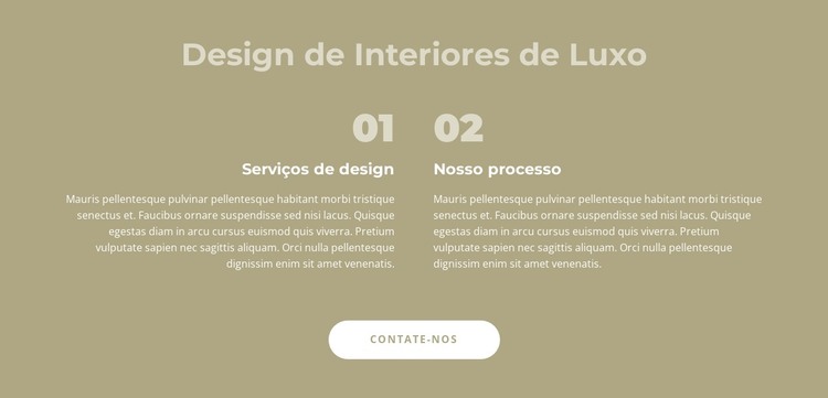 Design de interiores de luxo Modelo HTML