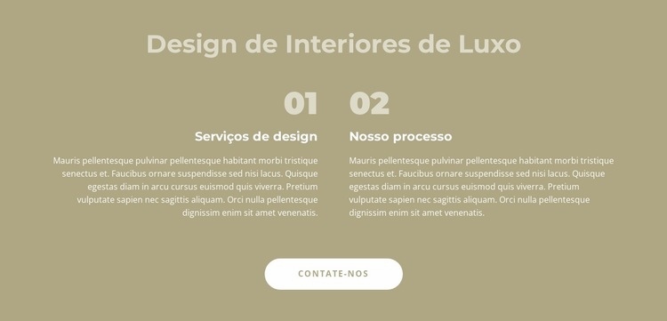 Design de interiores de luxo Modelo HTML5