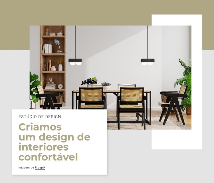 escritório de arquitetura de interiores Modelo de site