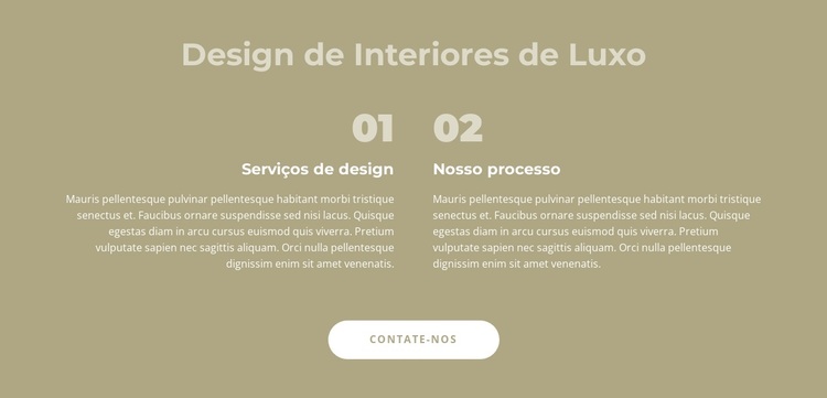 Design de interiores de luxo Tema WordPress