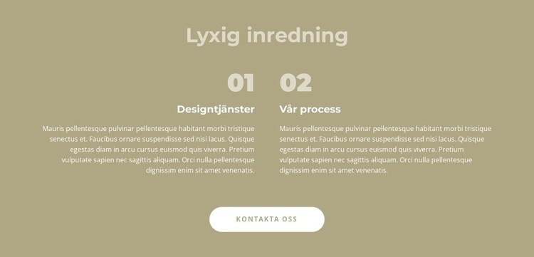 Lyxig inredning HTML-mall