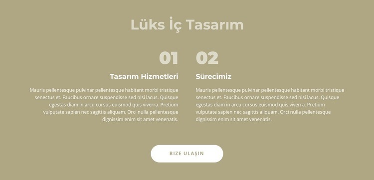 Lüks iç tasarım Html Web Sitesi Oluşturucu