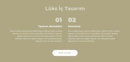 Lüks Iç Tasarım - HTML5 Şablonu