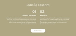 Lüks Iç Tasarım - Ücretsiz Web Sitesi Şablonu