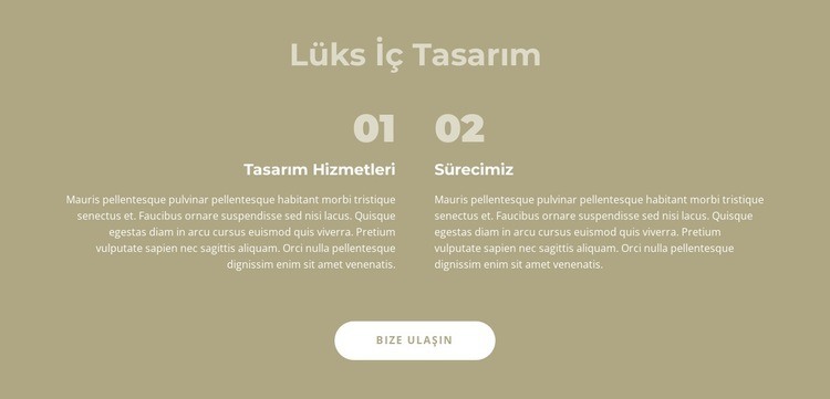 Lüks iç tasarım Web sitesi tasarımı