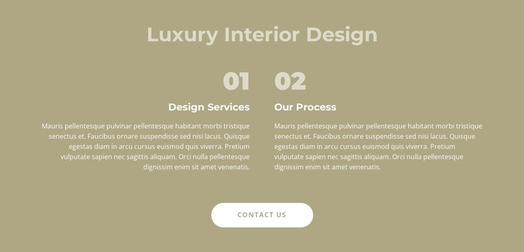 Luxury interior design Website Builder Templates
