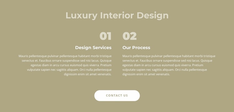 Luxury interior design Website Design