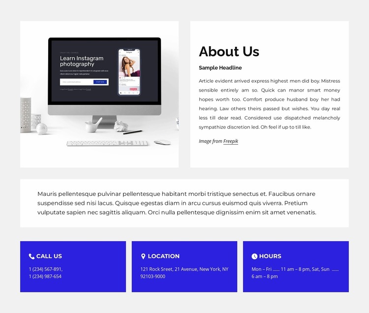 Web design for everybody Website Mockup