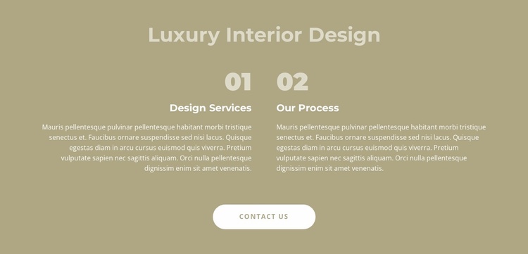 Luxury interior design Landing Page