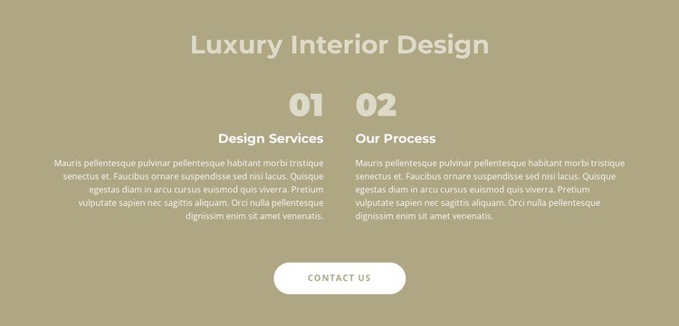 Luxury interior design Wix Template Alternative