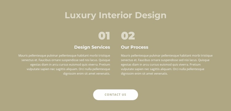 Luxury interior design WordPress Website Builder