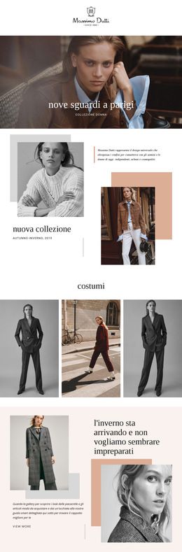 Mussimo Dutti - Modello Di Progettazione Del Sito Web