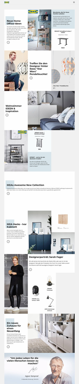 Inspiration Von IKEA E-Commerce-Website