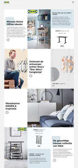Inspiratie Van IKEA - HTML-Paginasjabloon